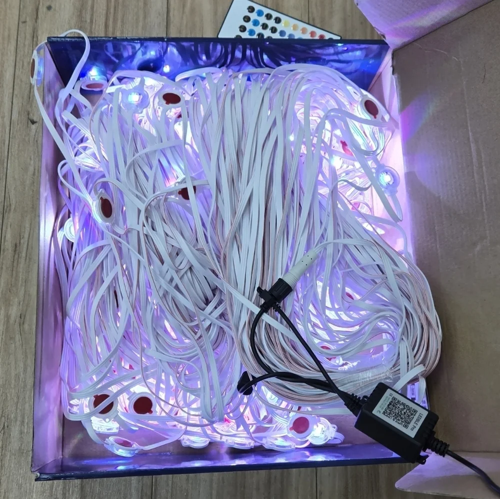 New Outdoors 400ft LED Red, Green and Blue Colorful Eaves Lights